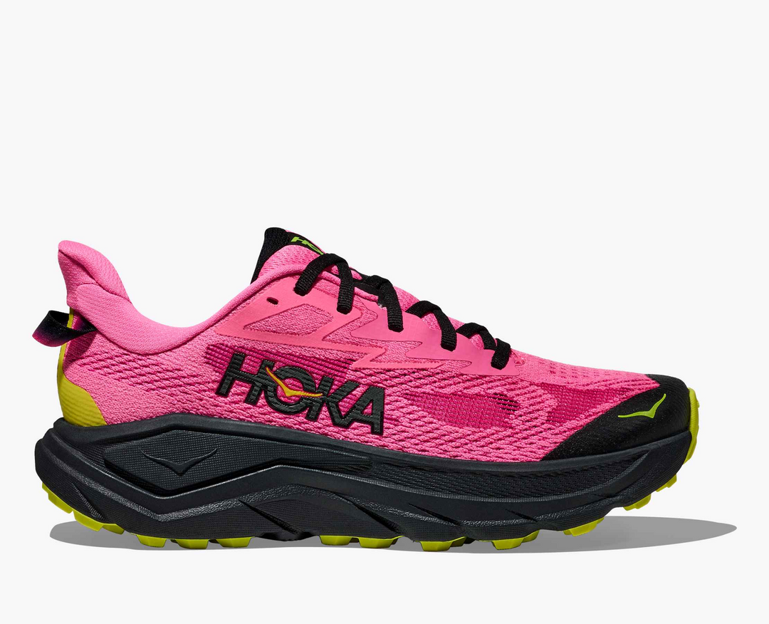 Hoka Challenger 8 - Rosa Choque/Preto/Amarelo Limão