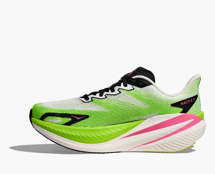 Hoka Mach X 3 - Branco/Verde Lima/Rosa