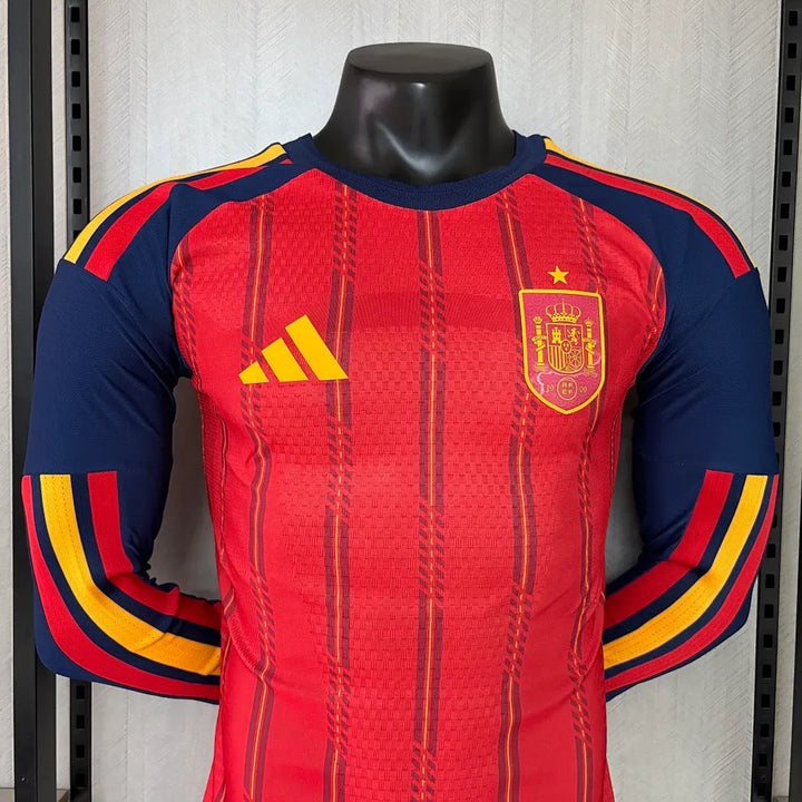 Camisa Espanha Home 2026 Manga Longa - Versão Jogador