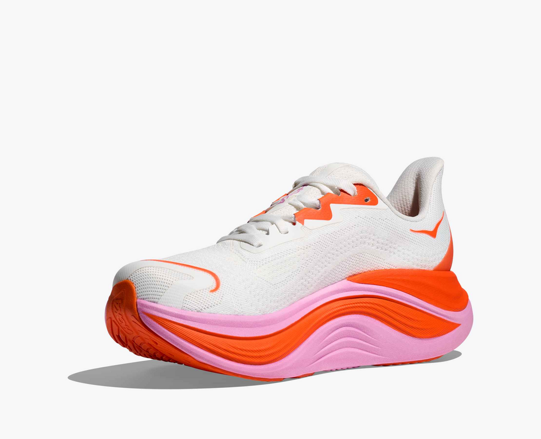 Hoka Skyward X - Branco/Laranja/Rosa