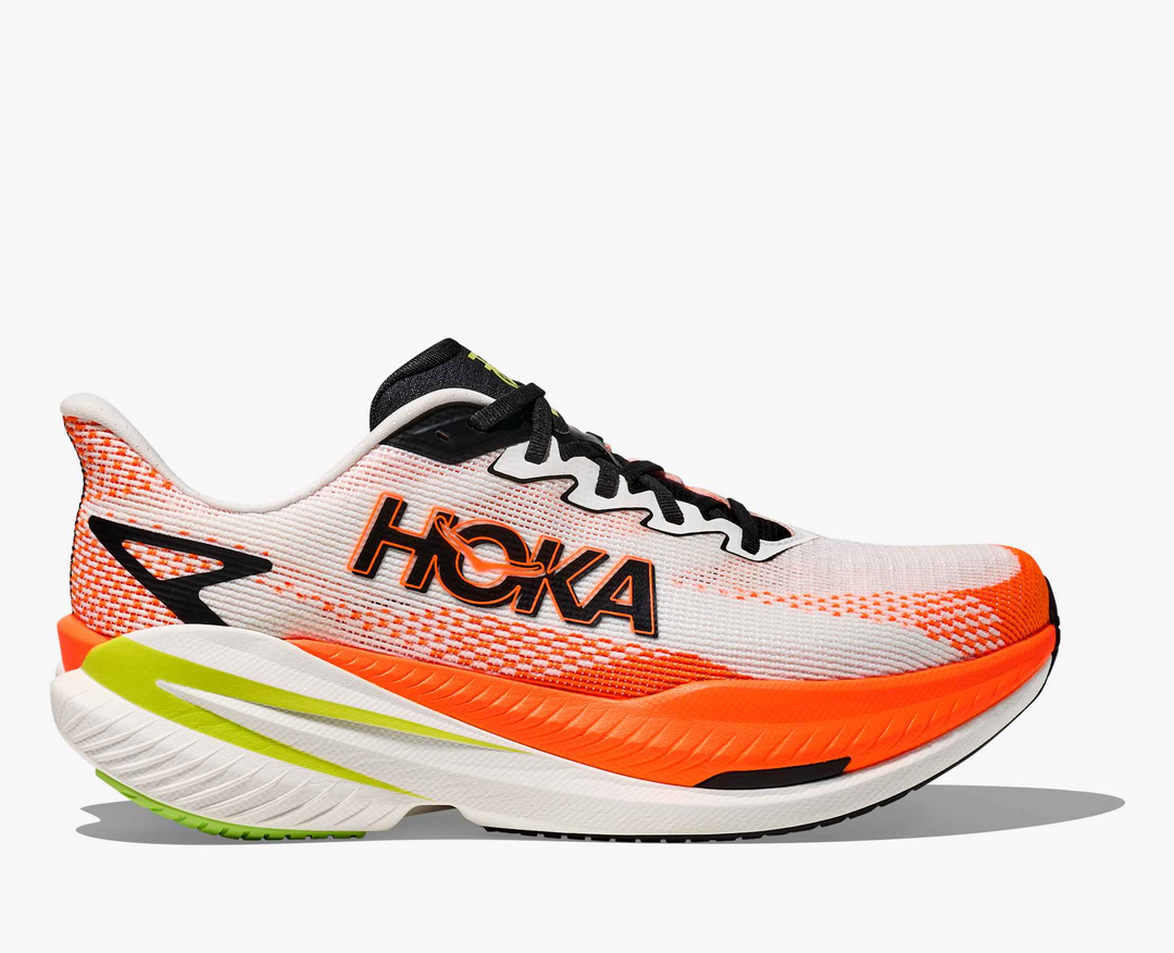Hoka Mach X 3 - Branco/Laranja/Verde Oliva