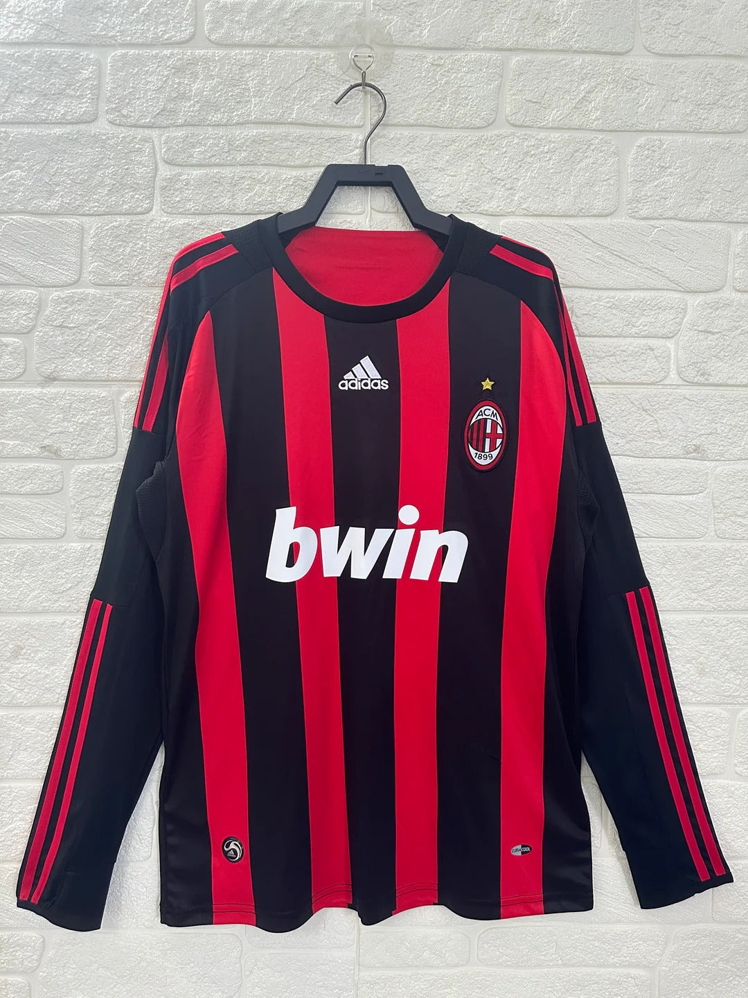 Camisa Retrô Milan 2008/09 Home - Manga Longa