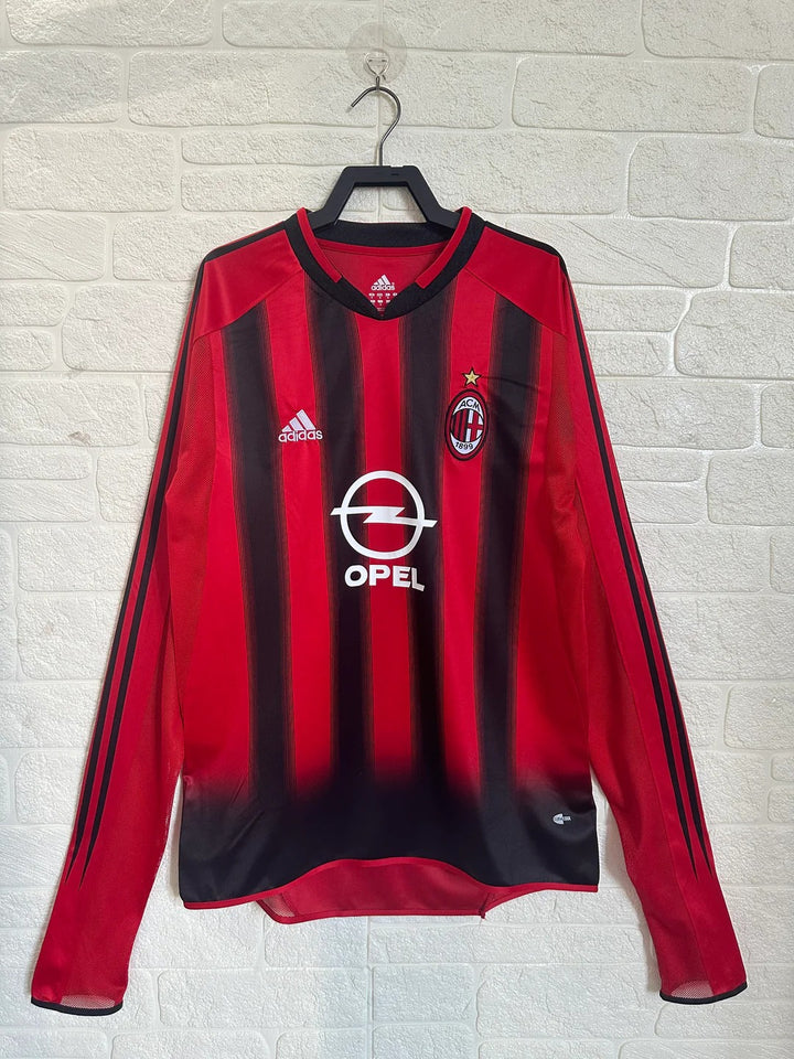 Camisa Retrô Milan 2004/05 Home - Manga Longa