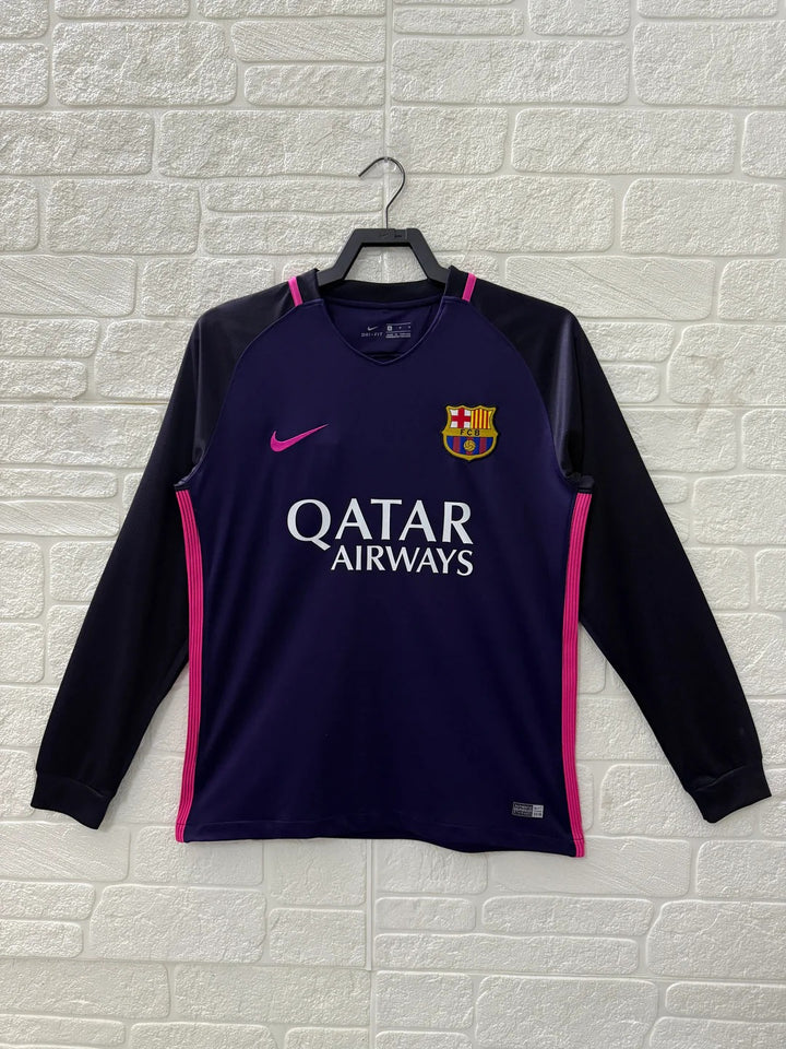 Camisa Retrô Barcelona 2016/17 Away - Manga Longa