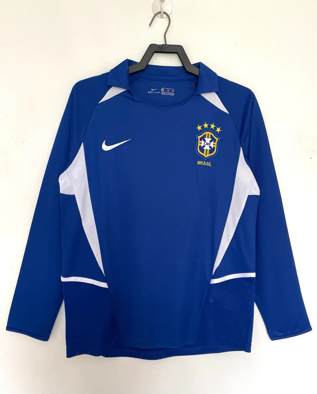 Camisa Retrô Brasil 2002 Away - Manga Longa