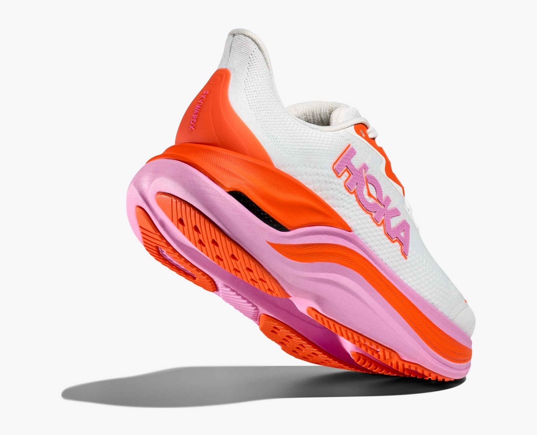 Hoka Skyward X - Branco/Laranja/Rosa