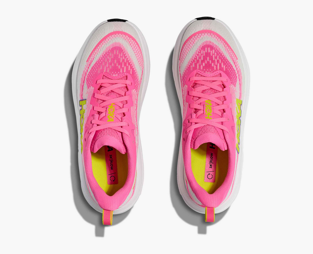 Hoka Skyflow - Rosa Chiclete/Branco