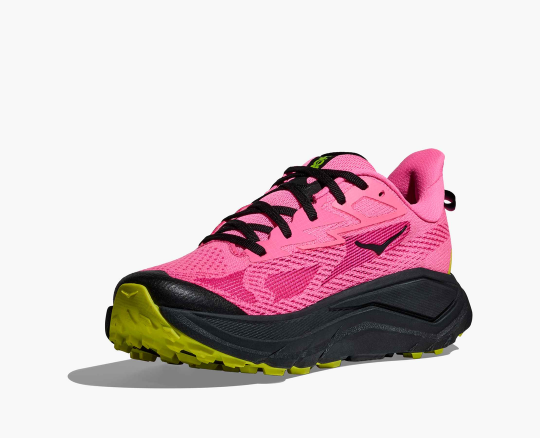 Hoka Challenger 8 - Rosa Choque/Preto/Amarelo Limão