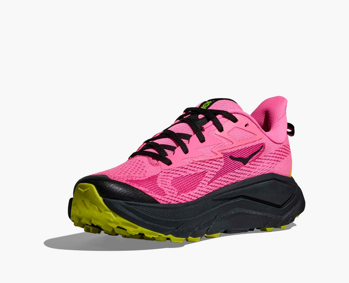 Hoka Challenger 8 - Rosa Choque/Preto/Amarelo Limão