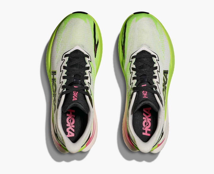 Hoka Mach X 3 - Branco/Verde Lima/Rosa