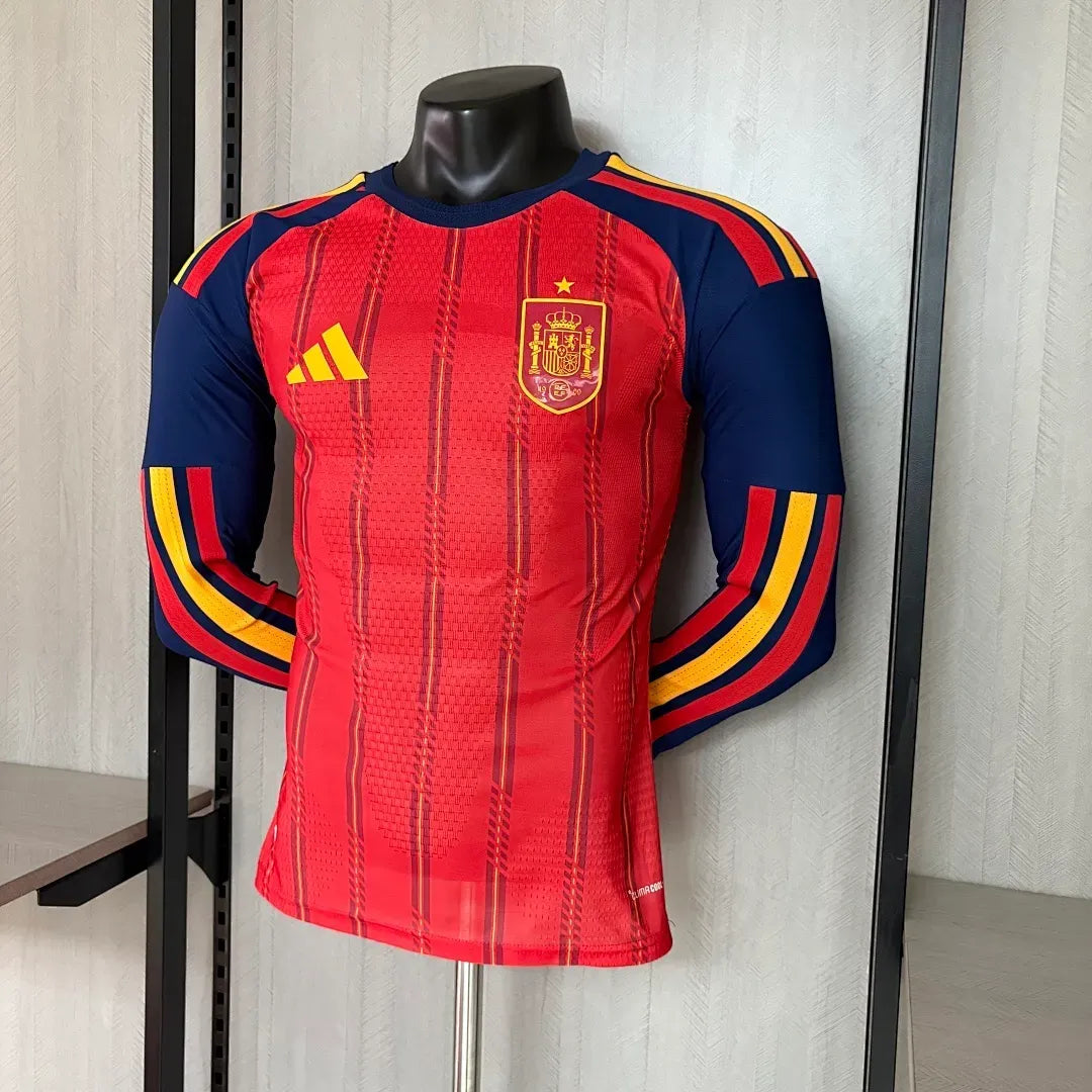 Camisa Espanha Home 2026 Manga Longa - Versão Jogador