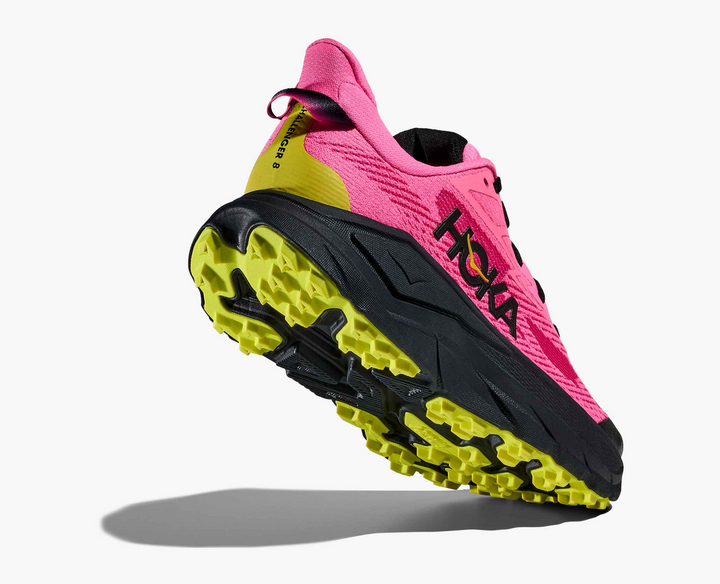 Hoka Challenger 8 - Rosa Choque/Preto/Amarelo Limão