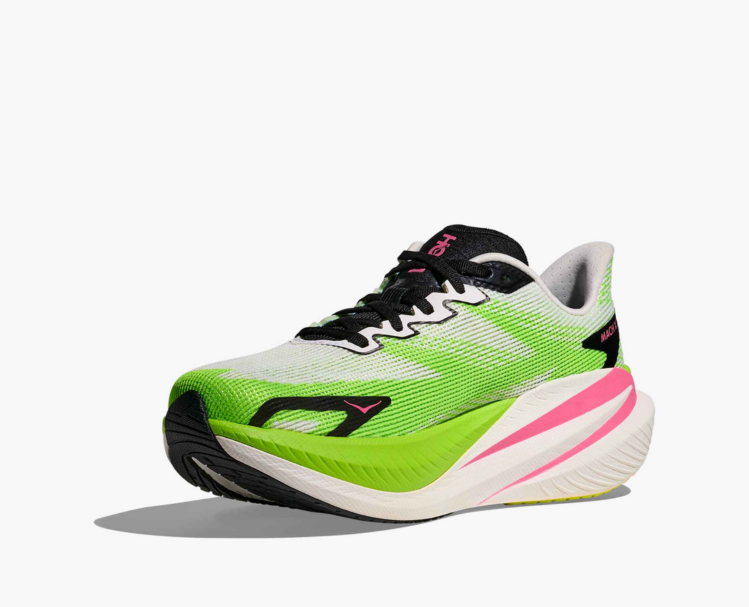 Hoka Mach X 3 - Branco/Verde Lima/Rosa