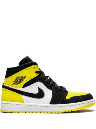 Jordan 1 Mid - Branco/Preto/Amarelo