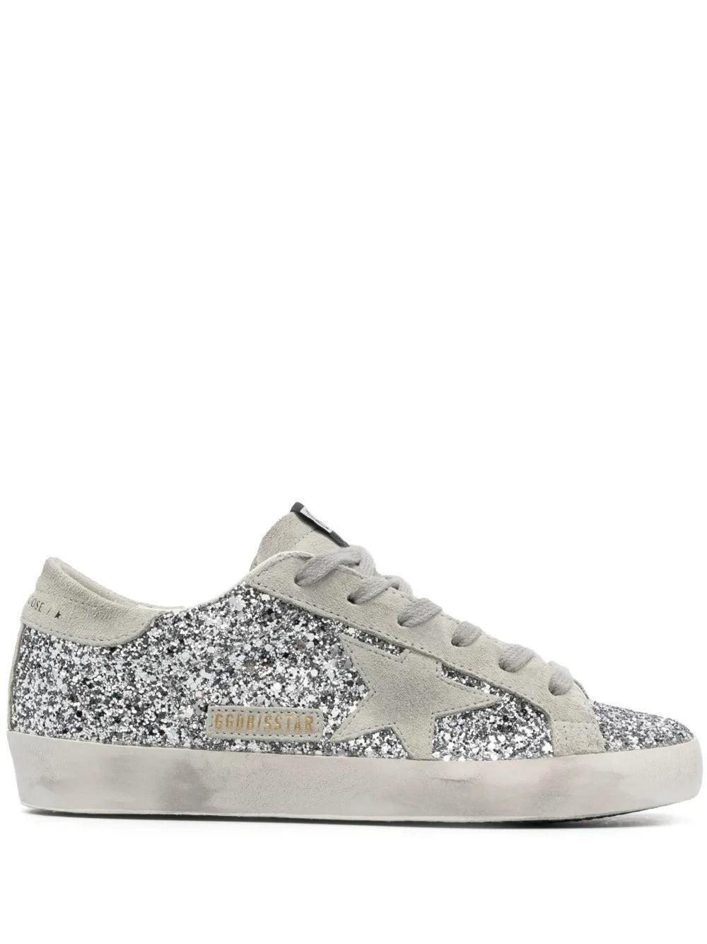 Golden Goose Super-Star – Prata com Glitter