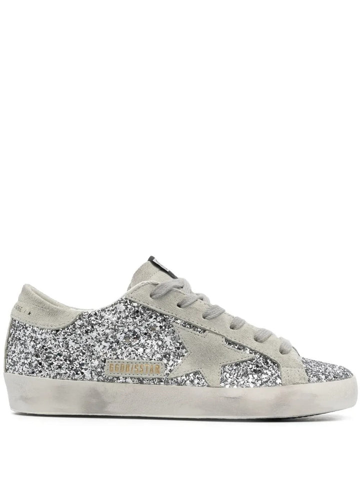 Golden Goose Super-Star – Prata com Glitter