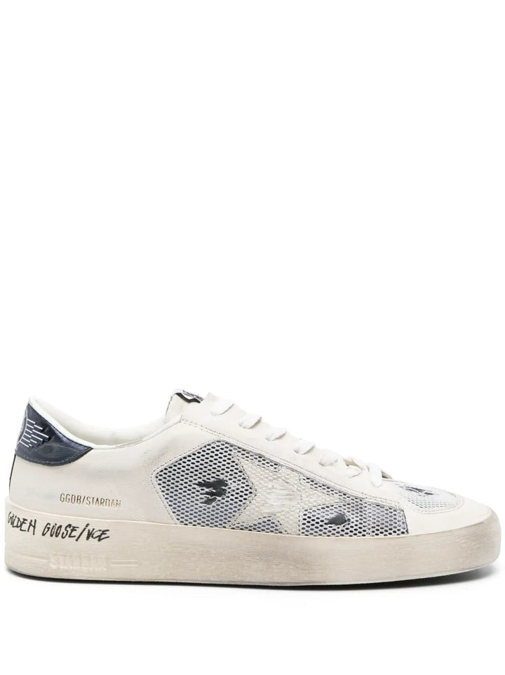 Golden Goose Stardan – Couro Branco/Tela Marinho