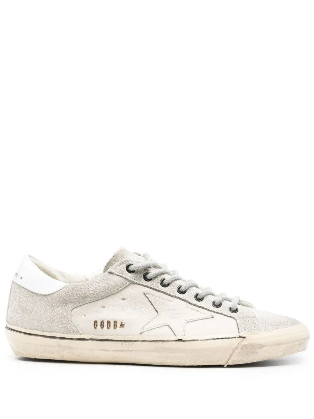 Golden Goose Super-Star – Couro Branco Desgastado