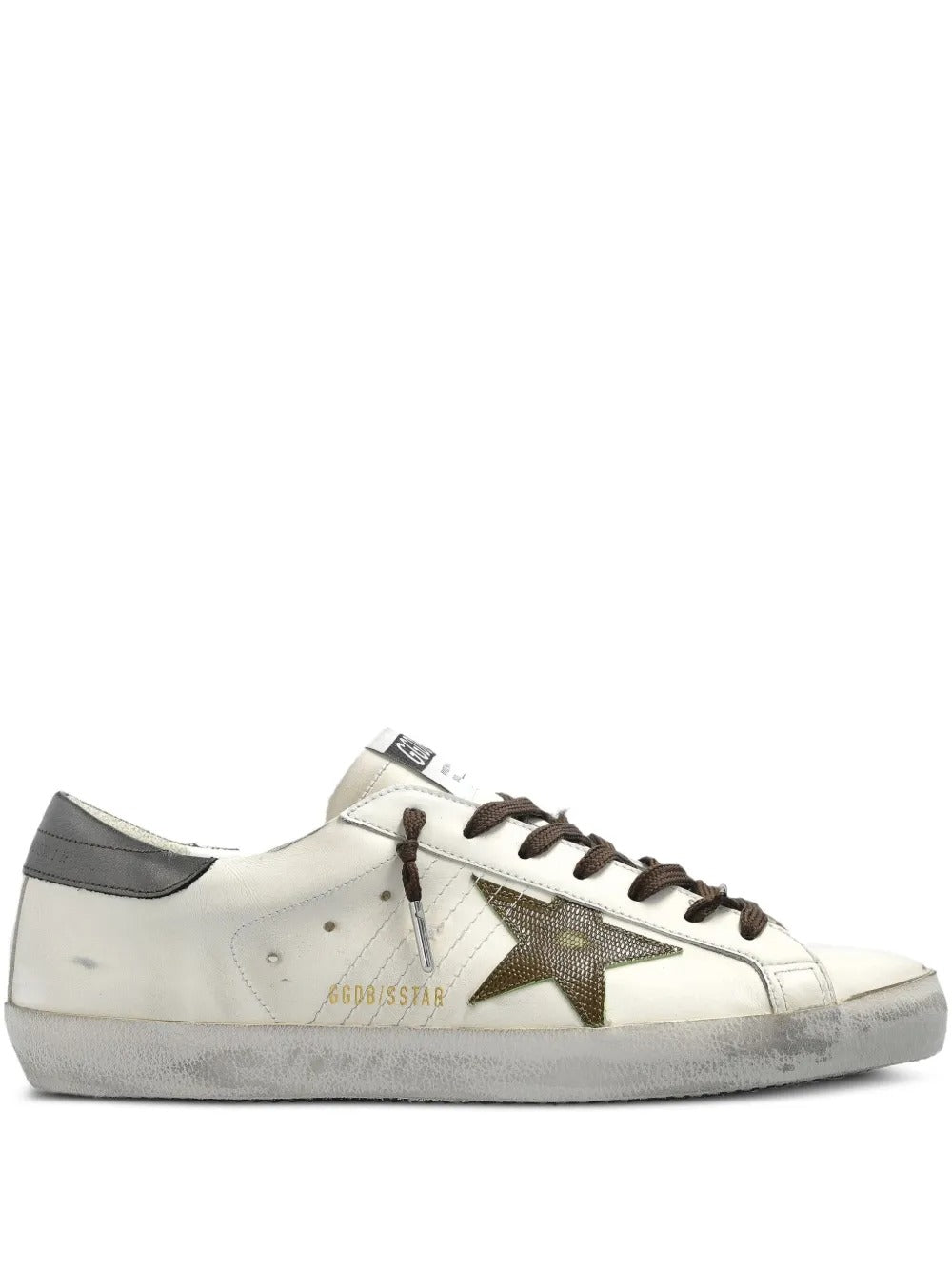 Golden Goose Superstar - Branco/Marrom Esverdeado/Cinza
