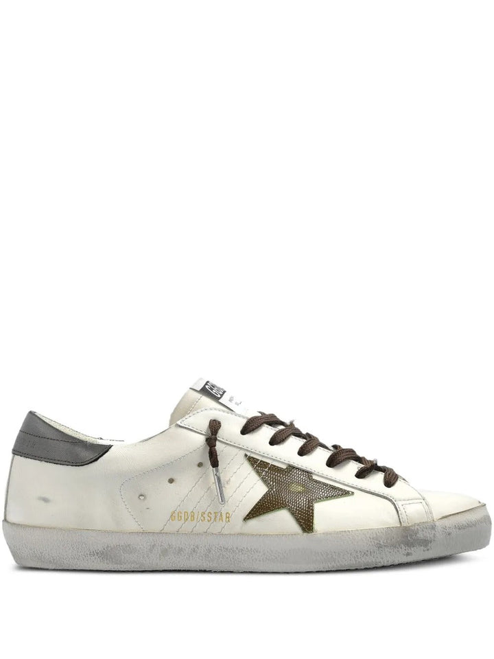 Golden Goose Superstar - Branco/Marrom Esverdeado/Cinza