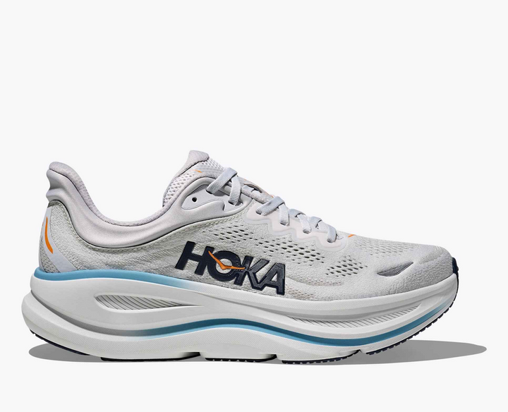 Hoka Bondi 9 - Cinza Claro/Azul Mediterrâneo