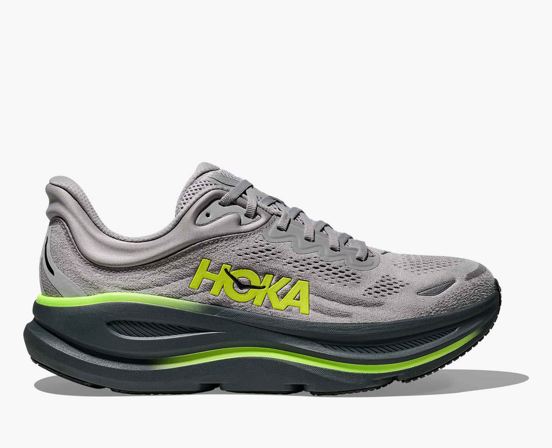 Hoka Bondi 9 - Cinza/Verde Limão/Preto