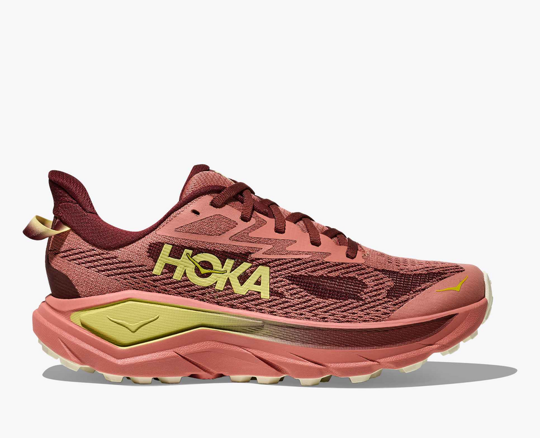 Hoka Challenger 8 - Rosa Queimado/Borgonha/Oliva Dourado
