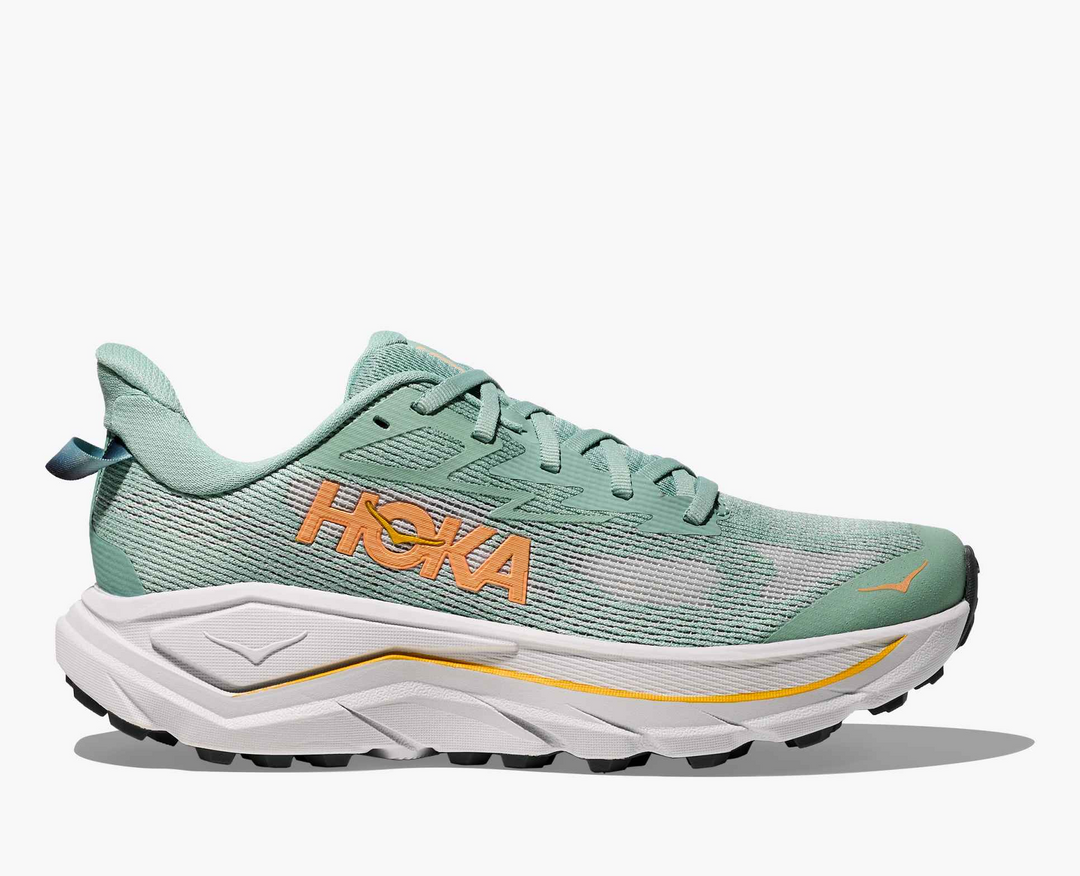Hoka Challenger 8 - Verde Sálvia/Laranja/Branco