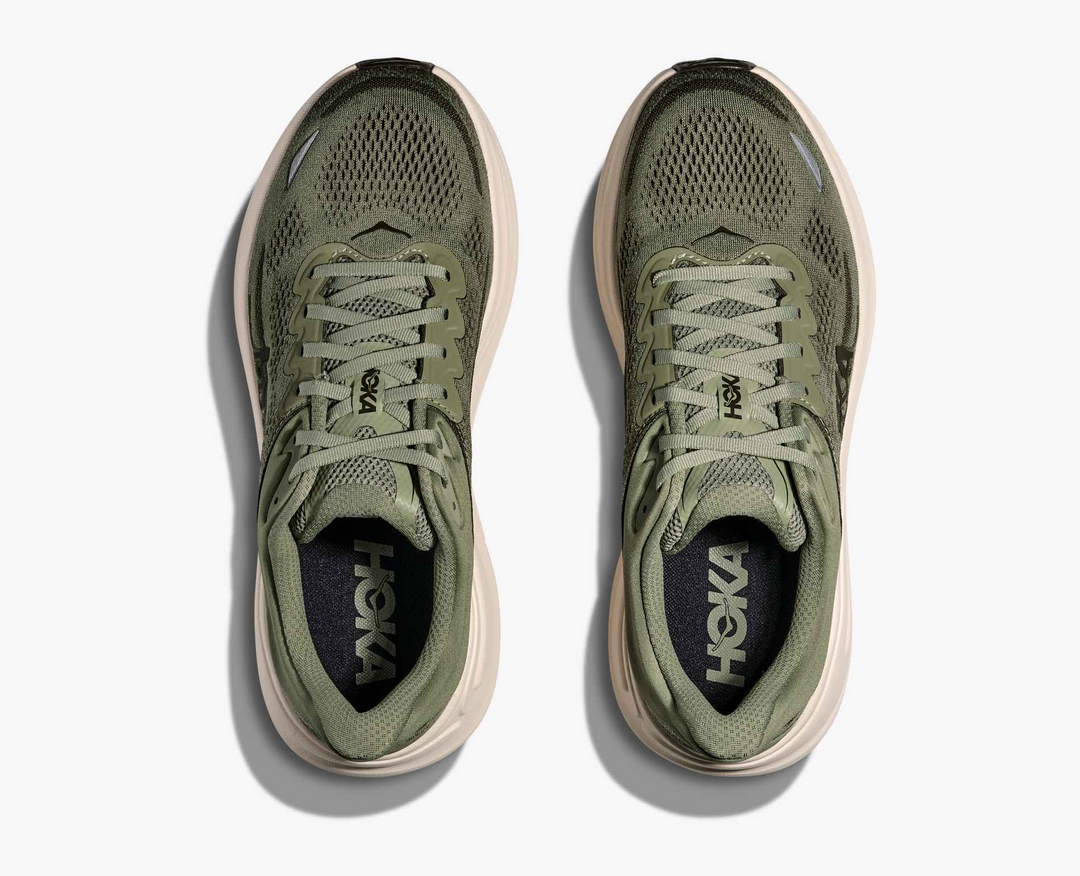 Hoka Bondi 9 - Verde Musgo/Bege