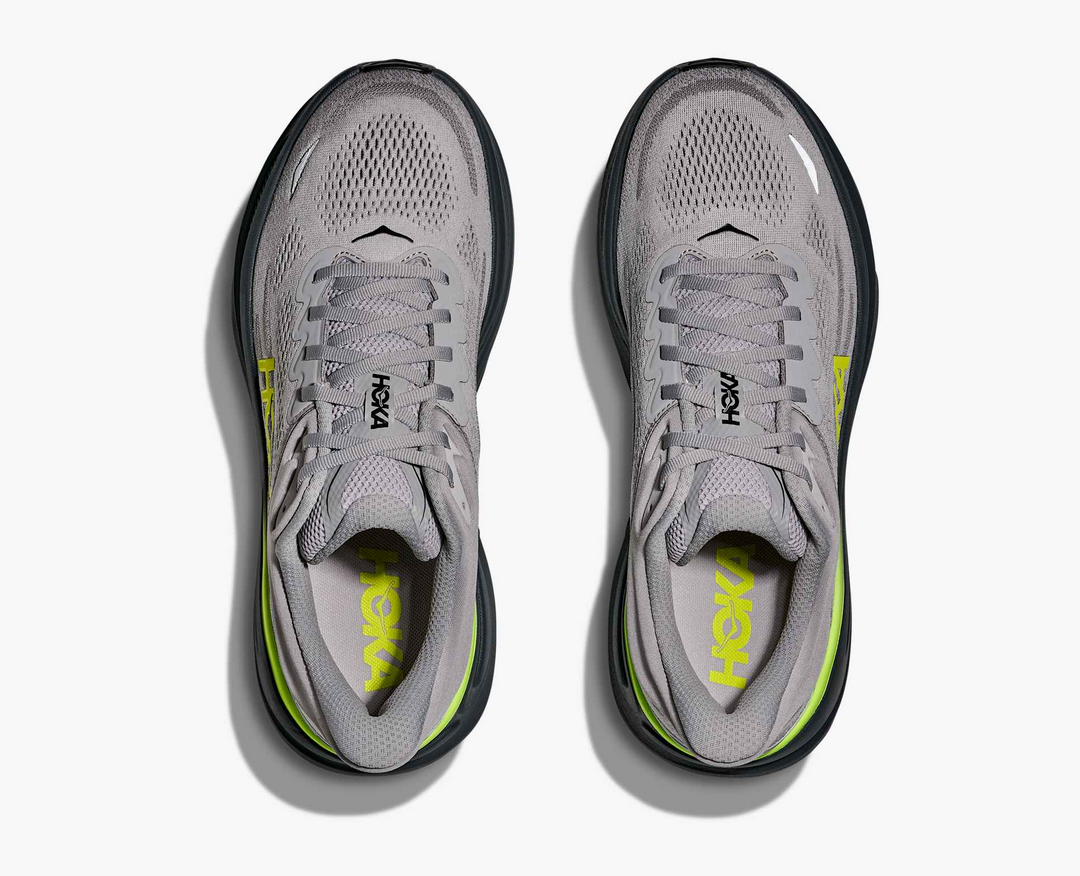 Hoka Bondi 9 - Cinza/Verde Limão/Preto