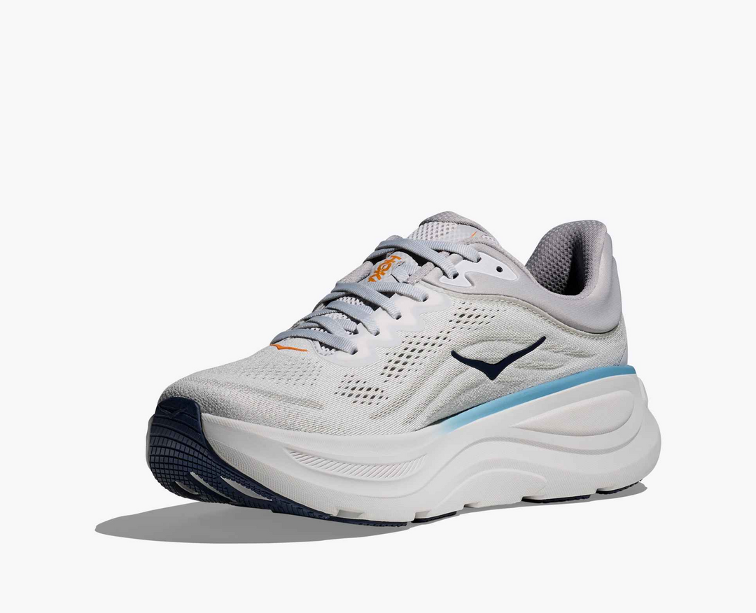Hoka Bondi 9 - Cinza Claro/Azul Mediterrâneo
