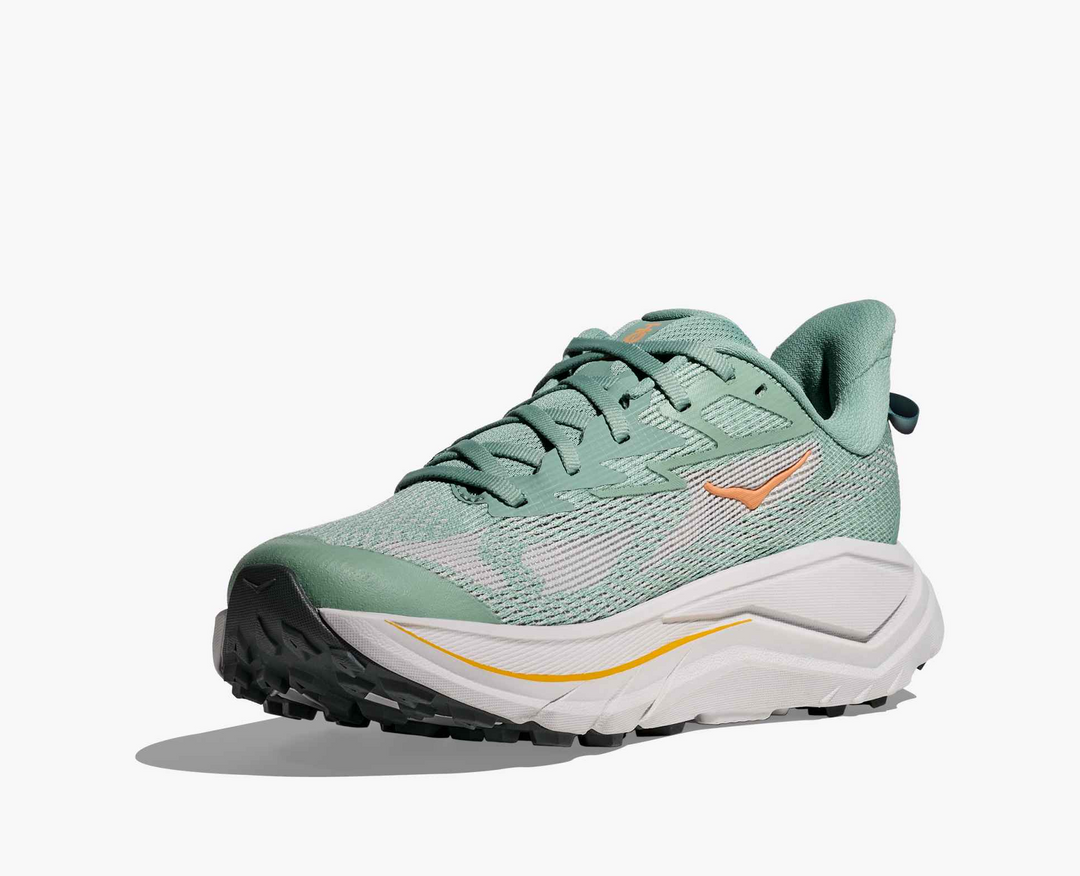 Hoka Challenger 8 - Verde Sálvia/Laranja/Branco