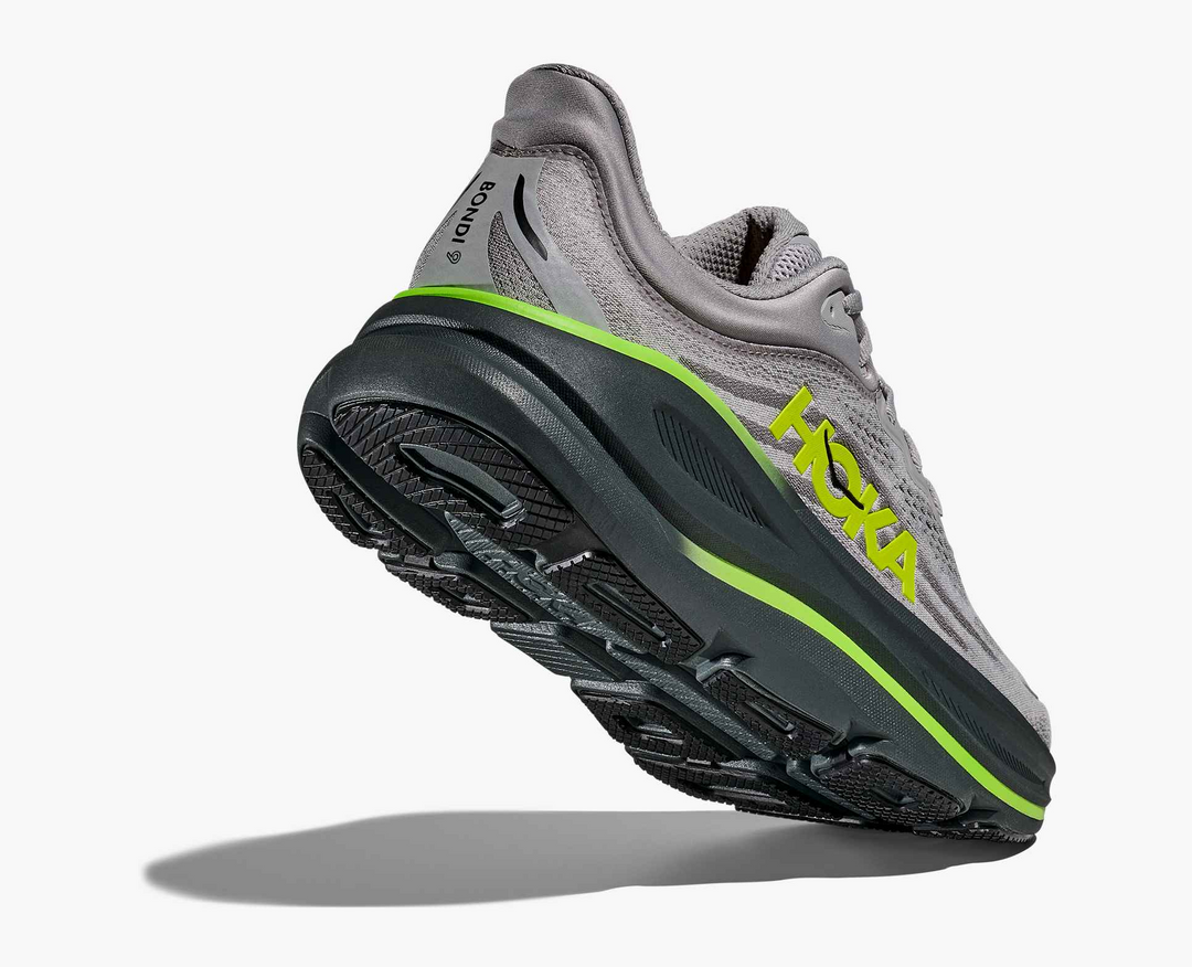 Hoka Bondi 9 - Cinza/Verde Limão/Preto