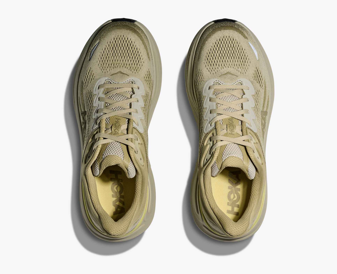 Hoka Bondi 9 - Bege/Oliva/Amarelo Claro