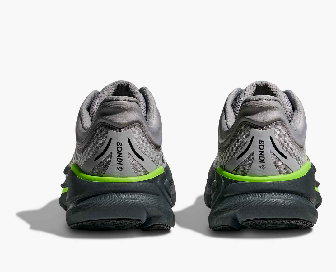 Hoka Bondi 9 - Cinza/Verde Limão/Preto