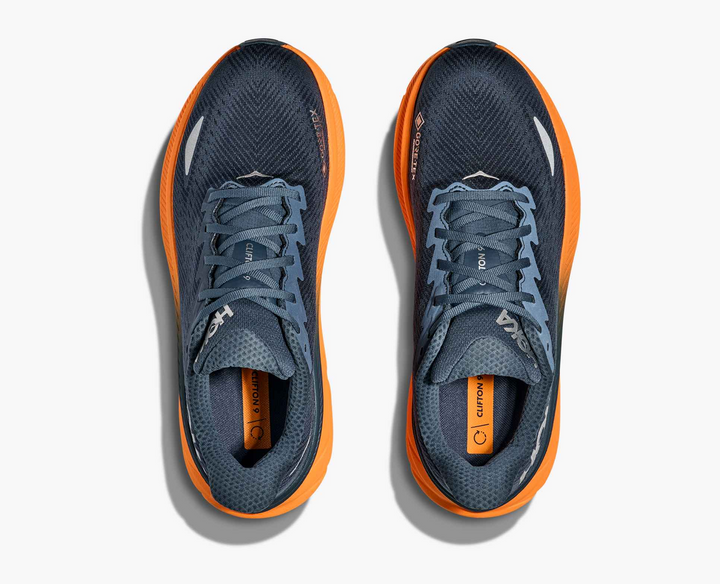 Hoka Clifton 9 GORE TEX - Azul Petróleo/Laranja