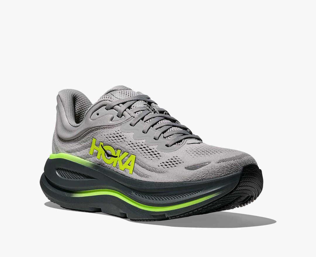 Hoka Bondi 9 - Cinza/Verde Limão/Preto