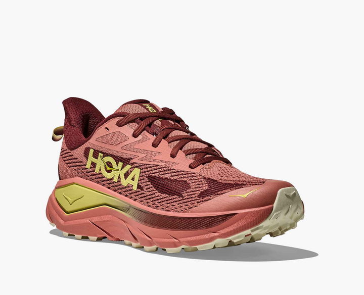 Hoka Challenger 8 - Rosa Queimado/Borgonha/Oliva Dourado