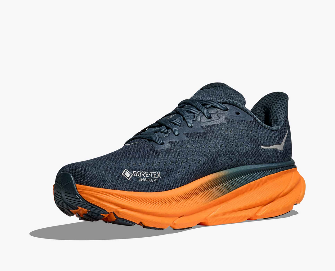 Hoka Clifton 9 GORE TEX - Azul Petróleo/Laranja