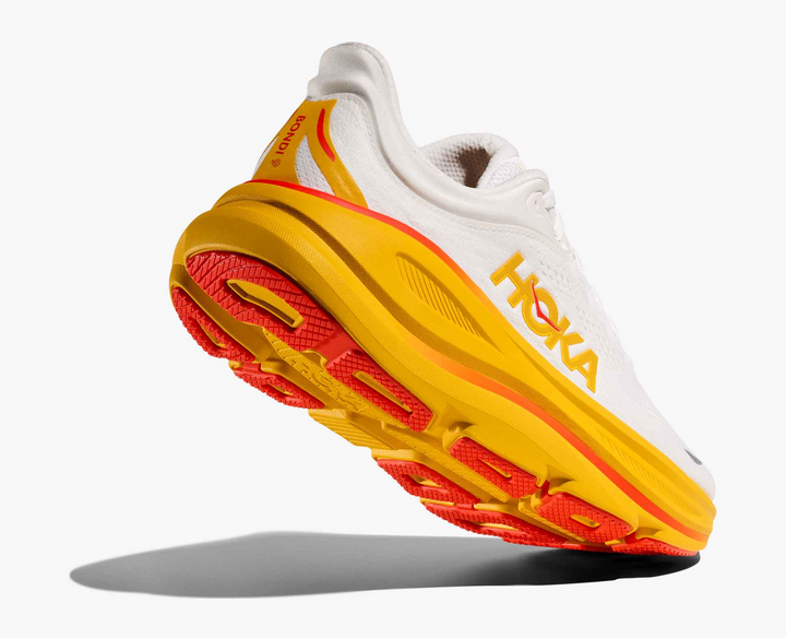 Hoka Bondi 9 - Branco/Amarelo Mostarda