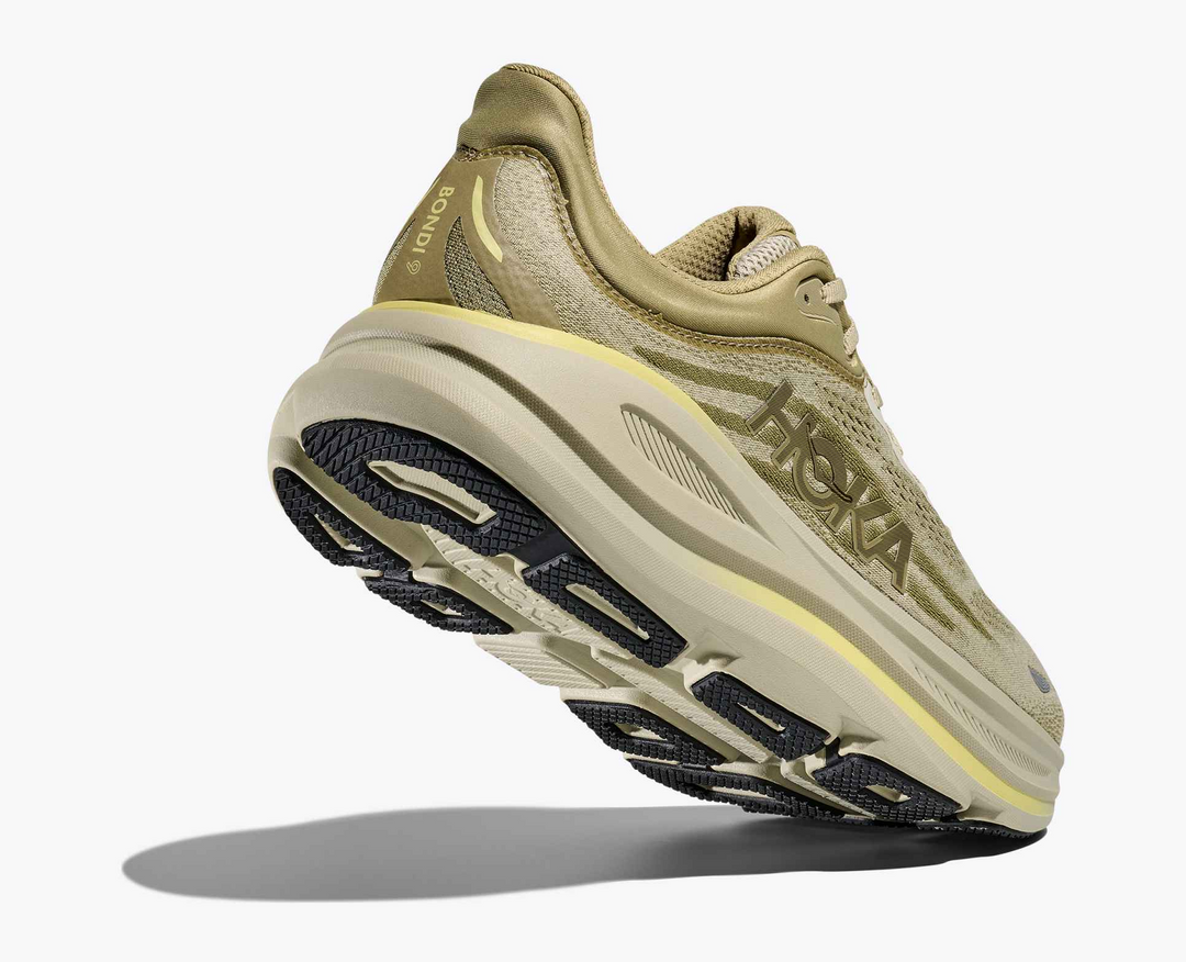 Hoka Bondi 9 - Bege/Oliva/Amarelo Claro