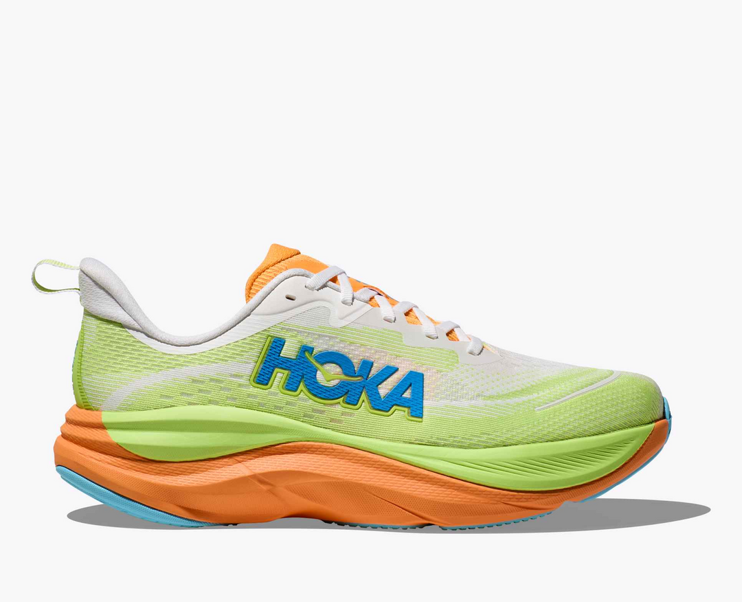 Hoka Skyflow - Verde Lima/Laranja Coral