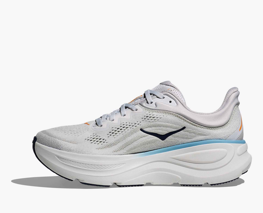 Hoka Bondi 9 - Cinza Claro/Azul Mediterrâneo