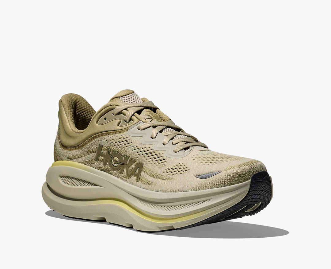 Hoka Bondi 9 - Bege/Oliva/Amarelo Claro