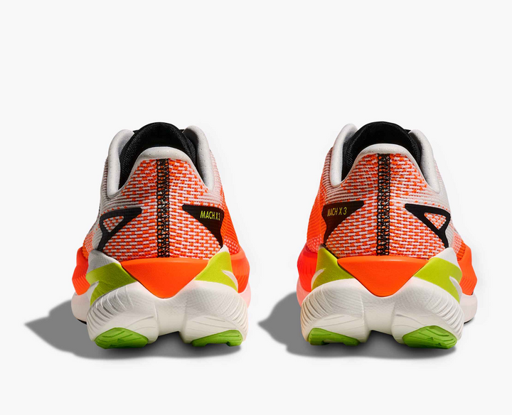 Hoka Mach X 3 - Branco/Laranja/Verde Oliva