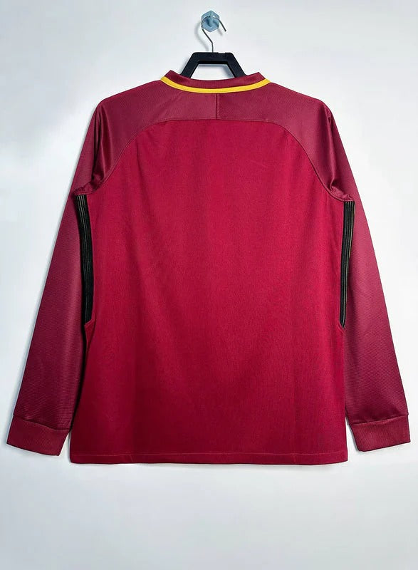 Camisa Retrô Roma 2017/18 Home - Manga Longa