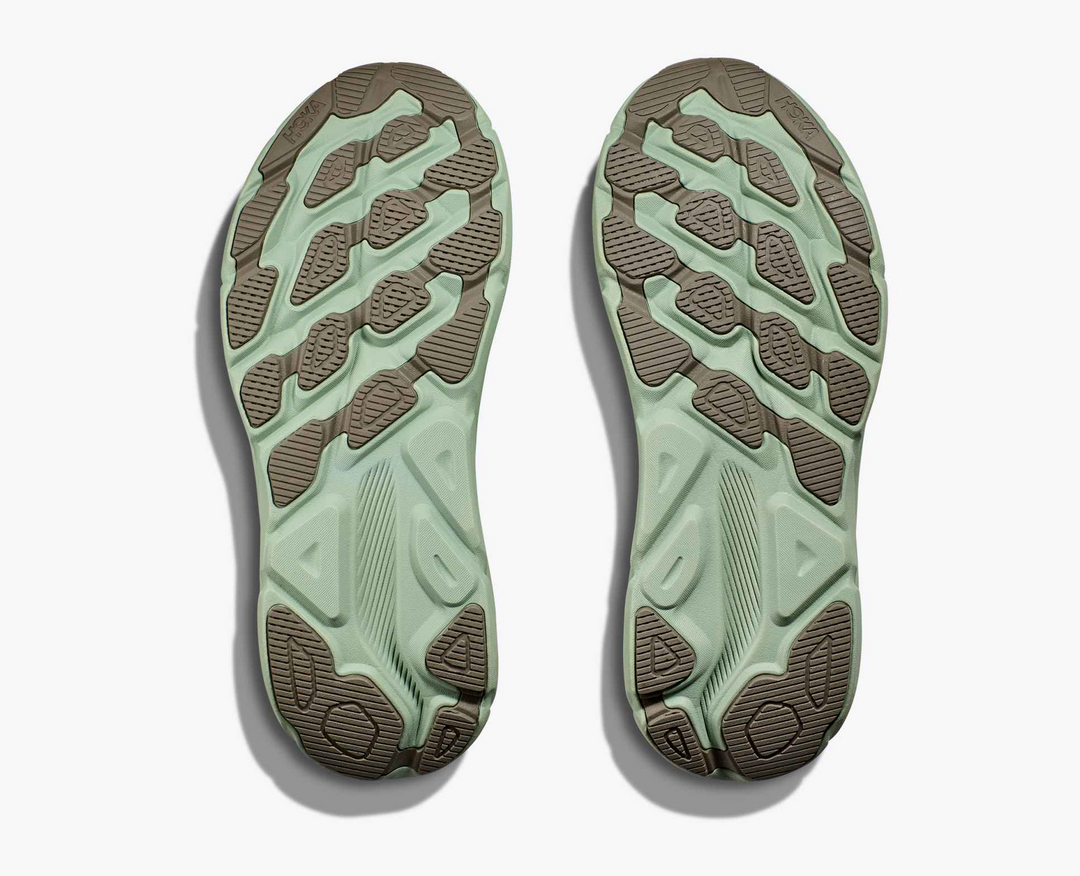 Hoka Clifton 9 GORE TEX - Cinza/Verde Limão/Verde Oliva