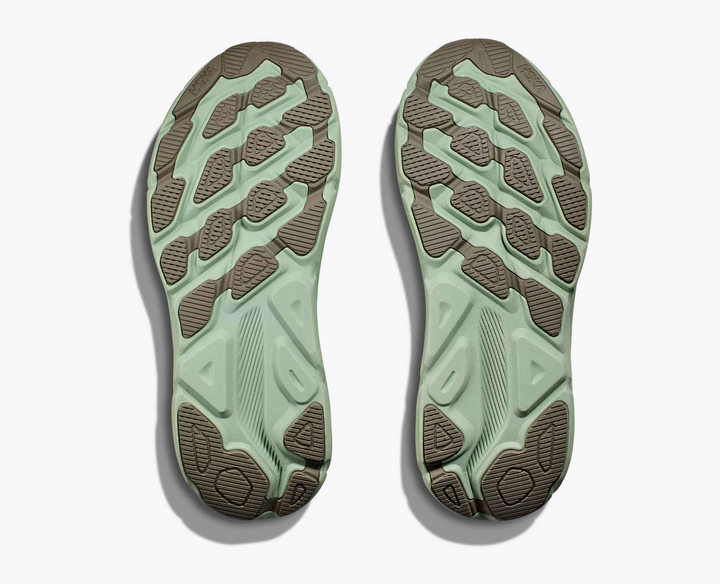Hoka Clifton 9 GORE TEX - Cinza/Verde Limão/Verde Oliva