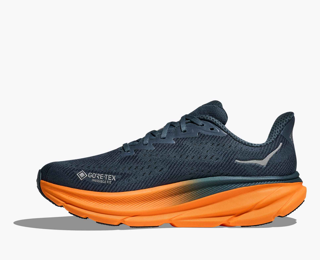 Hoka Clifton 9 GORE TEX - Azul Petróleo/Laranja