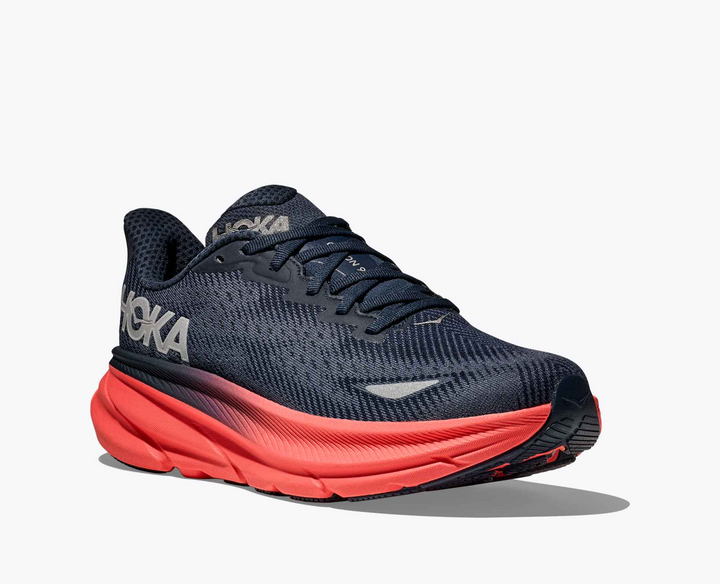 Hoka Clifton 9 GORE TEX - Azul Marinho/Laranja Avermelhado